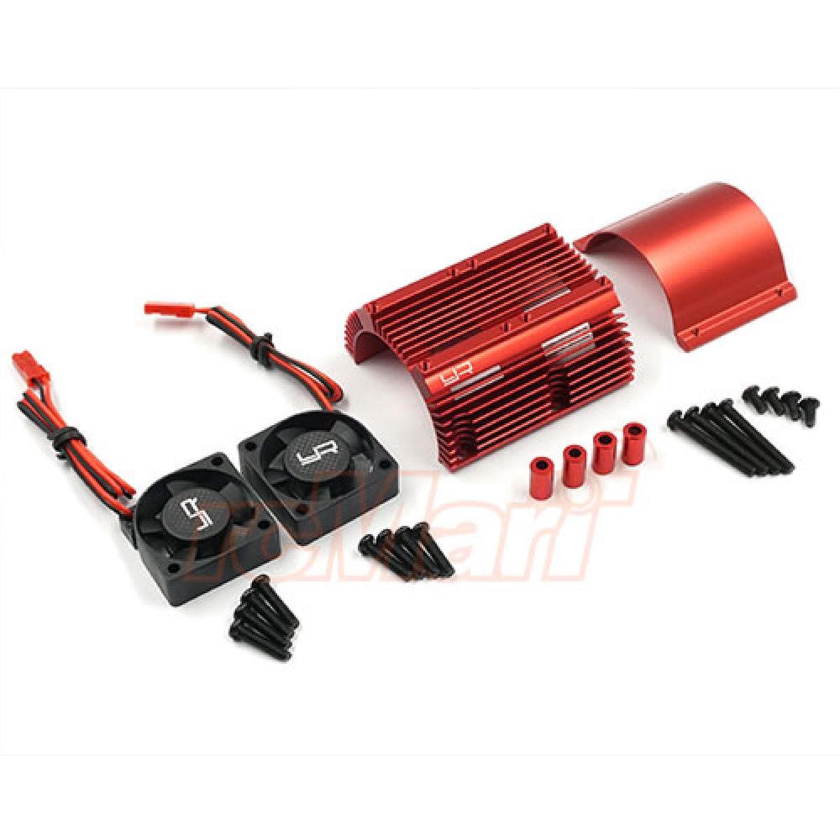 Yeah Racing Heat Sink with Twin Tornado High Speed Fans sets for 1:8 Motors Motor 40.8mm Diameter YA-0261