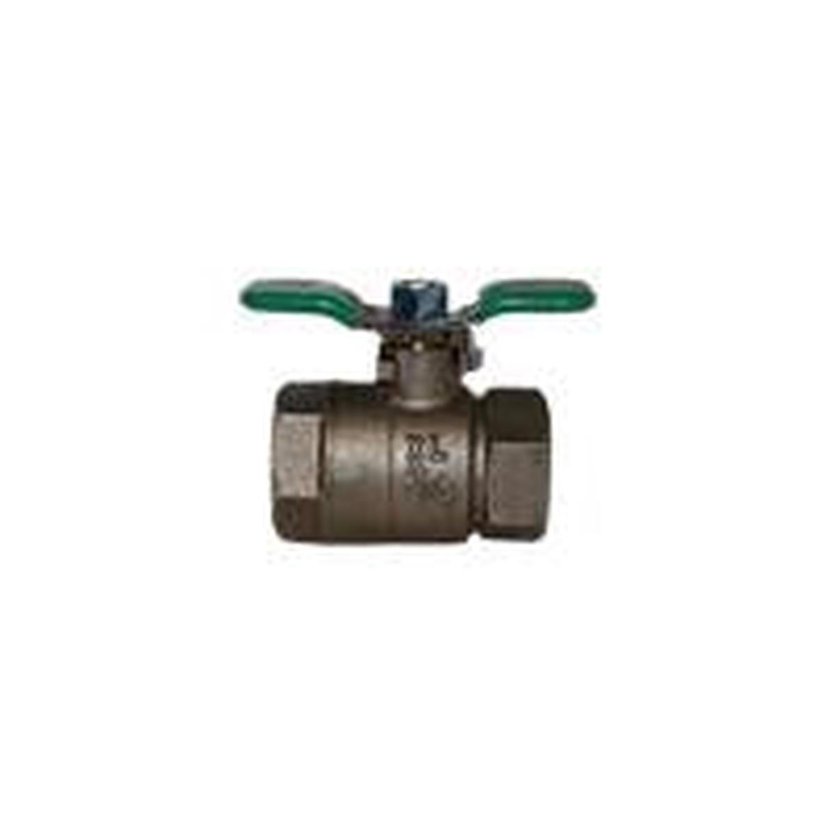 Wilkins - 2-850TUXL -2-Inch Full Port Bronze Ball Valve Tapped with Union, Lead-Free