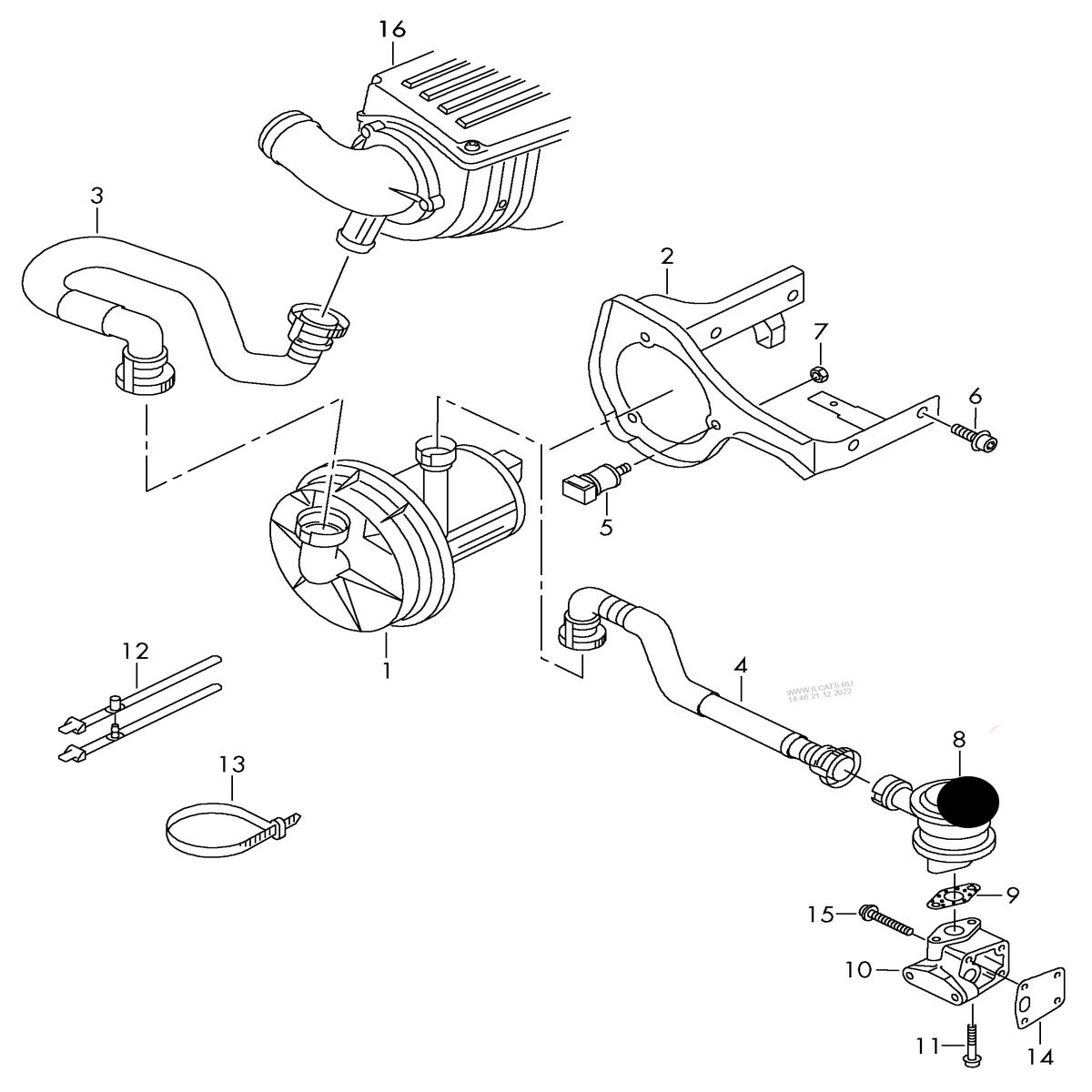 (8) 892240 PIERBURG secondary air valve